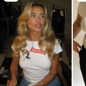 DJERF AVENUE White Rufus Short Sleeve Tshirt